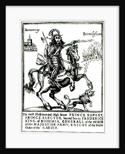 Prince Rupert on Horseback by English School