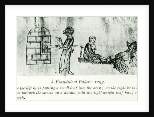 A Fraudulent Baker, 1293 by English School