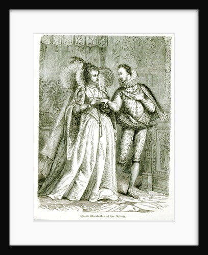 Queen Elizabeth and her Suitors by English School