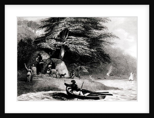 Fuegian Wigwams at Hope Harbourin the Magdalen Channel by Philip Parker King