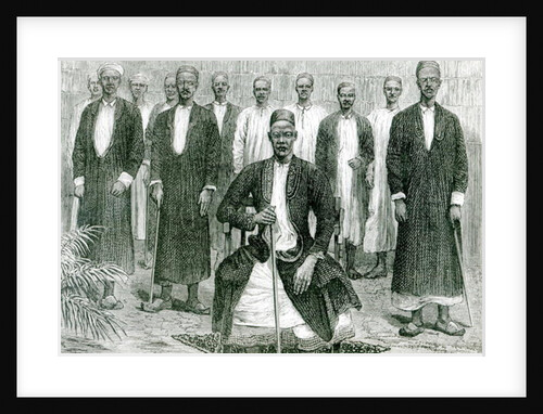 Mtesa,the Emperor of Uganda and other chiefs by English School