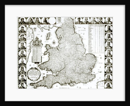 Map of England and Wales, 1644 by Wenceslaus Hollar