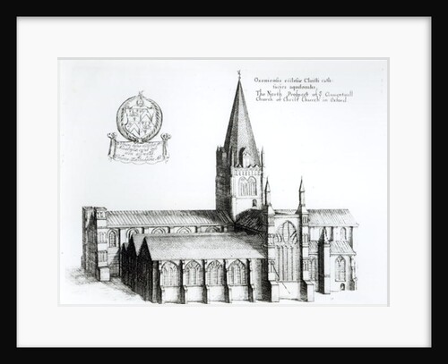 The North Prospect of Conuentuall Church of Christ Church in Oxford by School English