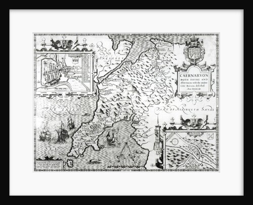 Map of Caernarvon, 1616 by John Speed