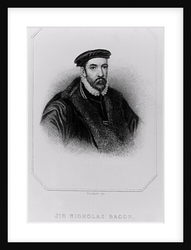 Portrait of Sir Nicholas Bacon from 'Lodge's British Portraits', 1823 by English School