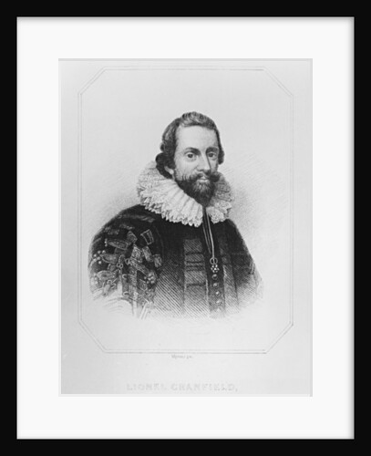 Portrait of Lionel Cranfield from 'Lodge's British Portraits', 1823 by English School