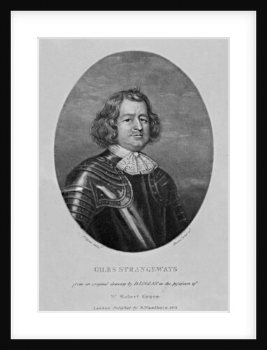 Portrait of Giles Strangeways by David (after) Loggan