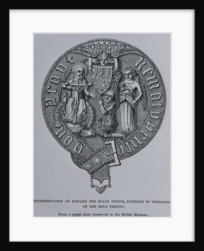 Representation of Edward the Black Prince Kneeling in Veneration of the Holy Trinity by School English