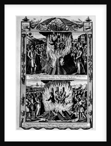 Martyrdom and burning by English School