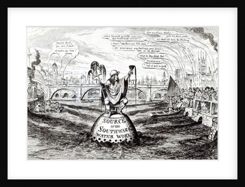 Satirical Cartoon about the Southwark Water Company, 1832 by George Cruikshank