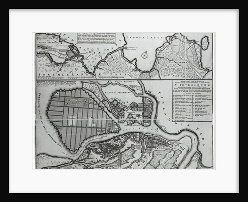 Map of St.Petersburg, c.1750 by Dutch School
