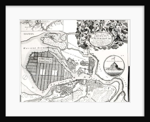 Map of St.Petersburg by English School