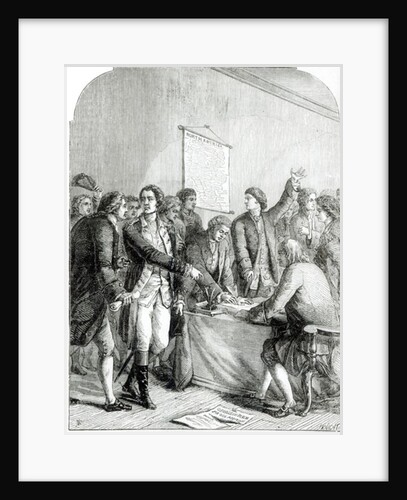 Signing the United States Declaration of Independence by English School