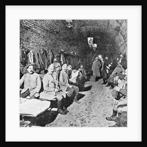 Sleeping Quarters in Douaumont Fort, c.1916 by French Photographer