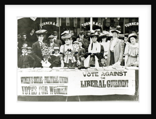 Suffragettes at a Campaign Stand, c.1910 by English Photographer