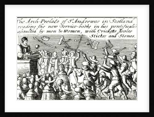 Protesters in Edinburgh, 1637 by English School
