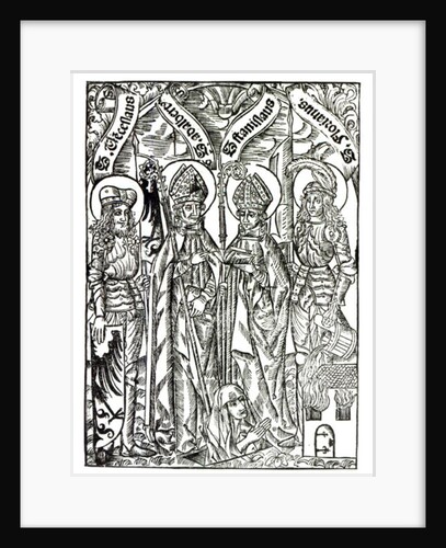 St. Wenceslaus, St. Adalbert, St. Stanislaus and St. Florian by German School
