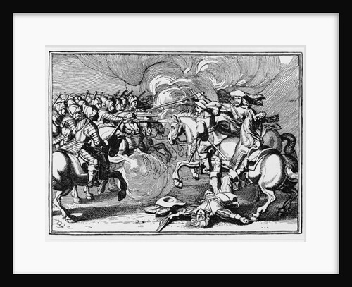 The death of King Gustavus at Lutzen by School German