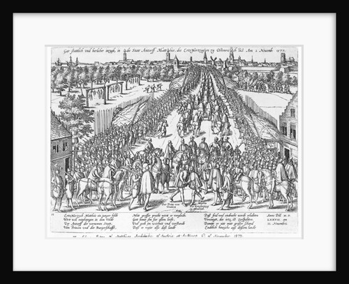 The Solemn entry of Matthias Archduke of Austria at Antwerp, 2nd November 1577 by German School