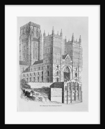 North-West view of Durham Cathedral by School English