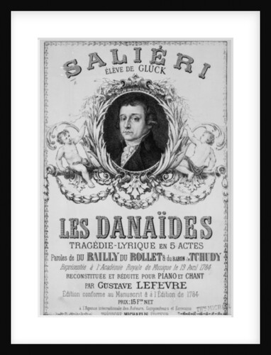 Advertisement for 'Les Danaides', 19th April 1784 by French School