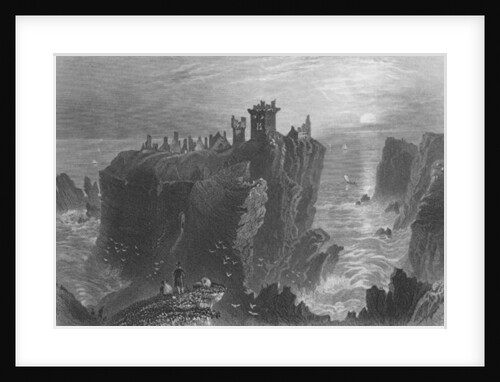View of Dunottar Castle, near Stonehaven by William Henry Bartlett
