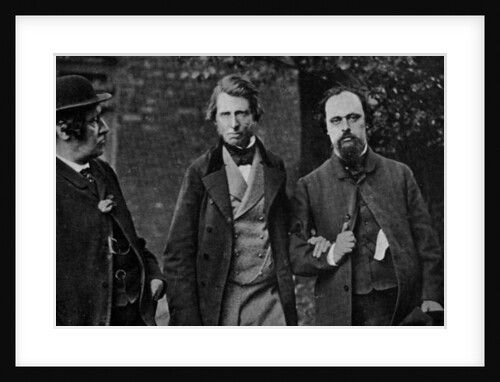 Portrait of William Bell Scott, John Ruskin and Dante Gabriel Rossetti, 1864 by English Photographer