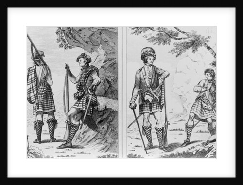 Scottish Soldiers of the Highlands and An Highland Officer and Serjeant by School English