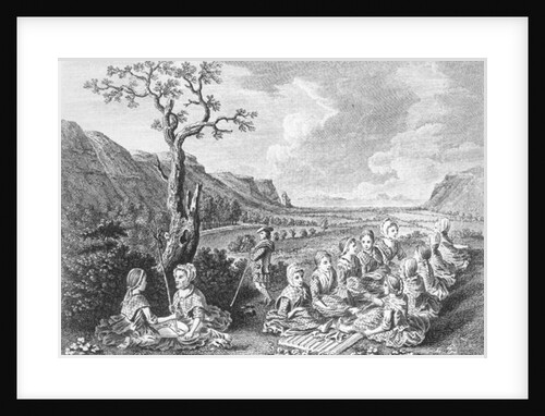 Women at the Quern and the Luaghad with a view of Talyskir by School English