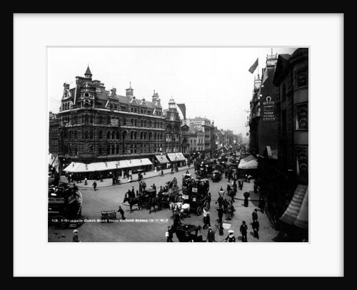 Tottenham Court Road from Oxford Street, London, c.1891 by English Photographer