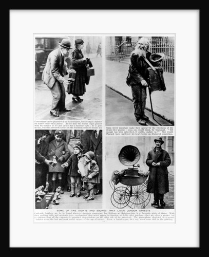 Some of the sights that liven London Streets, illustrations from 'Wonderful London' by Almey St.John Adcock, 1935) by English Photographer