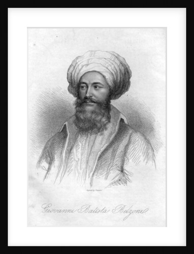 Portrait of Giovanni Batista Belzoni by School English