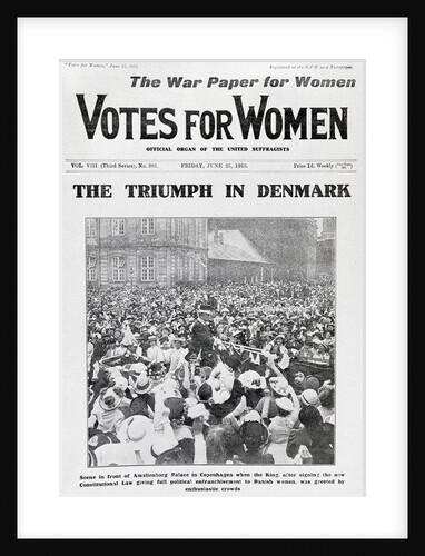 Front page showing enfranchisement in Denmark, 1915 by Anonymous