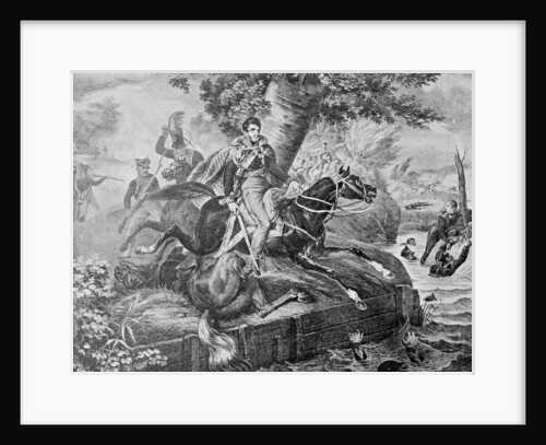 Death of Józef Poniatowski at the Battle of Leipzig, 1813 by Anonymous