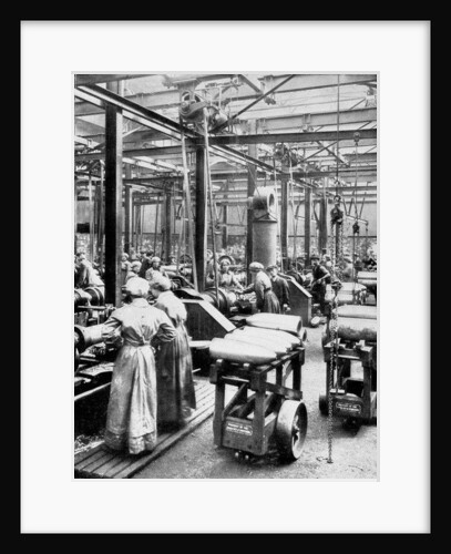 Women making high explosive shells, 1918 by English Photographer