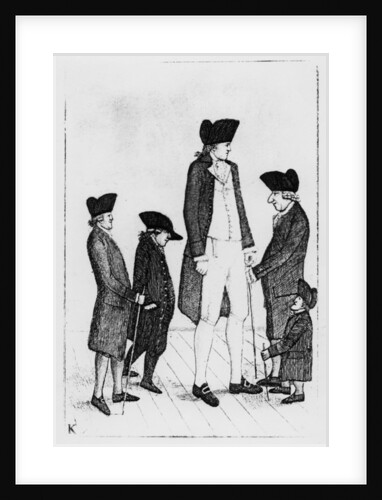 Byrne, the Irish Giant, Mr. Watson, Mr. McGowan, Mr. Fairholme, and Geordie Cranstoun, 1784 by John Kay