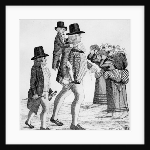 Hamilton Bell carrying a Vintner's boy from Edinburgh to Musselburgh, 1792 by John Kay