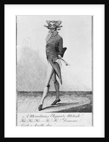 A monstrous elegant attitude! 1790 by English School