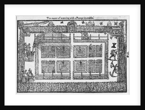 The maner of watering with a pumpe in a tubbe by Thomas Hill