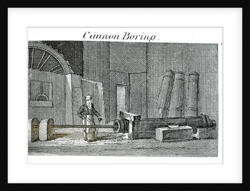 Cannon boring, 1823 by English School