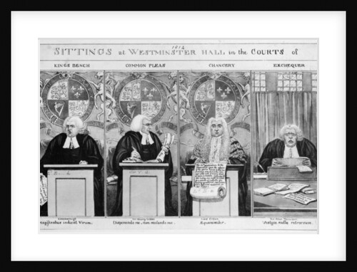 Sittings at Westminster Hall courts, 1816 by English School
