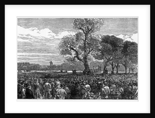 Meeting at the Reformer's Tree, Hyde Park London, 1867 by English School