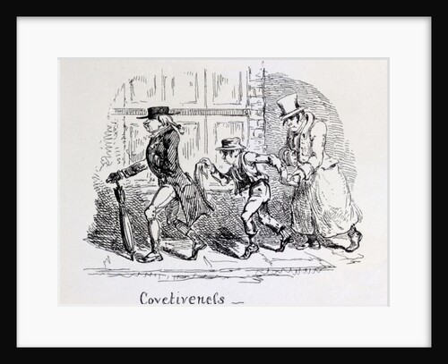 Covetiveness from 'Phrenological Illustrations', 1826 by George Cruikshank