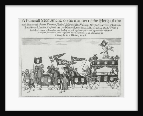 Funeral cortege of Robert Devereux, 3rd Earl of Essex, 1646 by English School