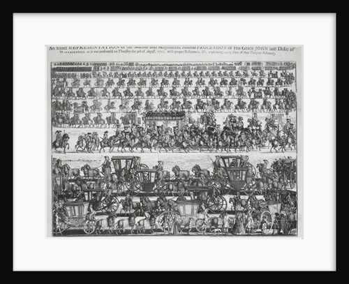 Funeral procession for the Duke of Marlborough, 1722 by English School