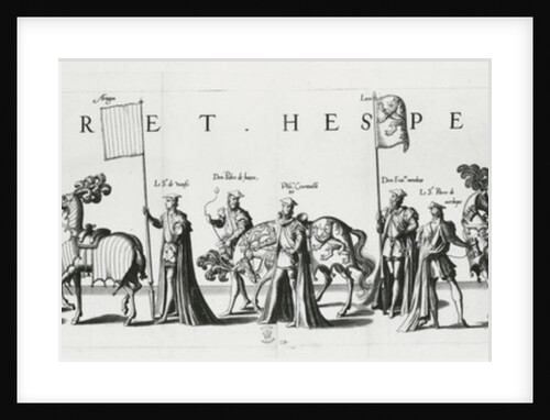 Arms of Castile and Leon at the Funeral Procession of Emperor Charles V, 1559 by Jan van Doetechum the elder