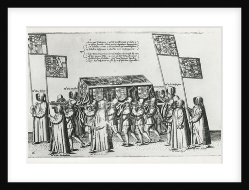 The funeral cortege of Sir Philip Sidney on the way to St. Paul's Cathedral, 1587 by Theodor de Bry