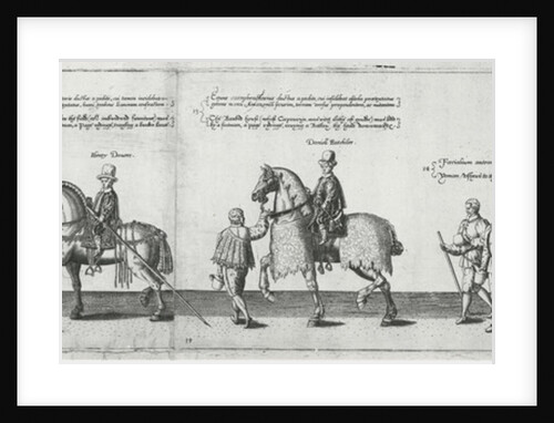 Yeomen ushers in the funeral cortege of Sir Philip Sidney on the way to St. Paul's Cathedral, 1587 by Theodor de Bry