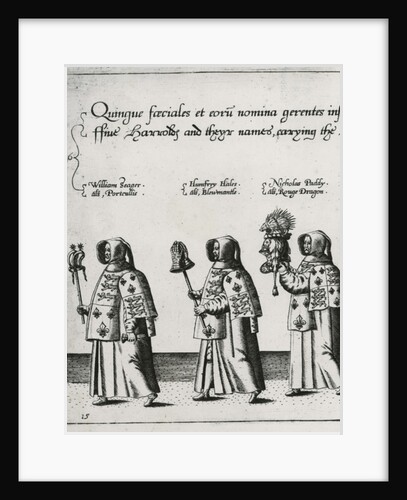 Heralds in the funeral cortege of Sir Philip Sidney on the way to St. Paul's Cathedral, 1587 by Theodor de Bry