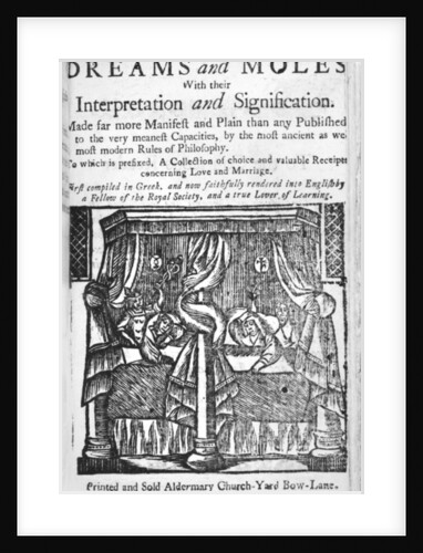 Dreams and Moles, titlepage, c.1750 by English School